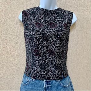 **SOLD**Infinity Silk Sleeveless Top Button Back